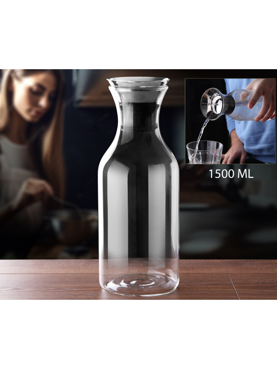 Isıya Dayanıklı Cam Sürahi 1500ML G3628 resmi