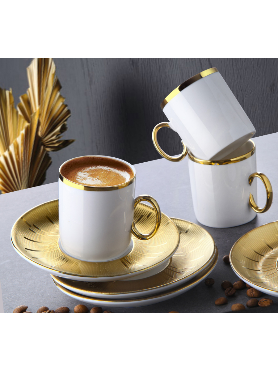 Porselen Altılı Kahve Takımı  G4005 resmi