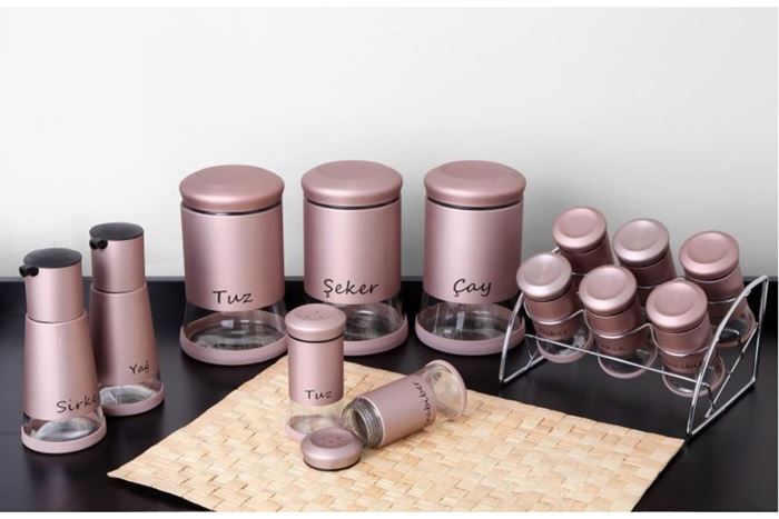 13 PARÇA BAHARAT SETİ ROSE GOLD resmi