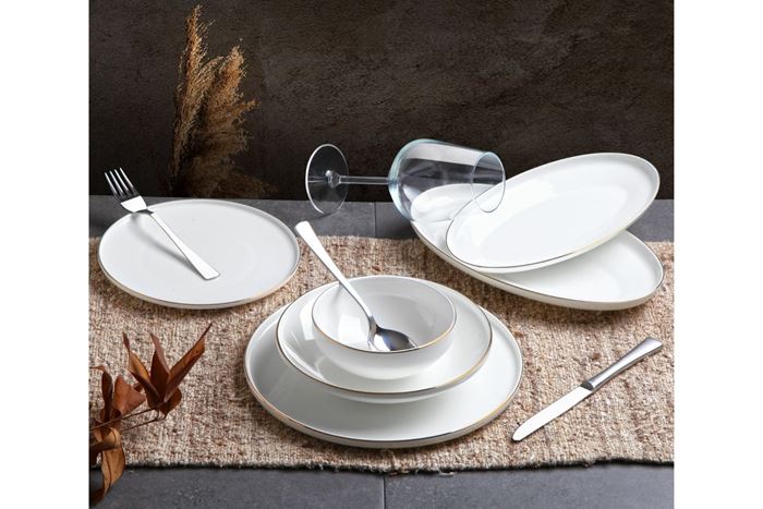 26 PARÇA GOLD BONE CHINA YEMEK TAKIMI resmi
