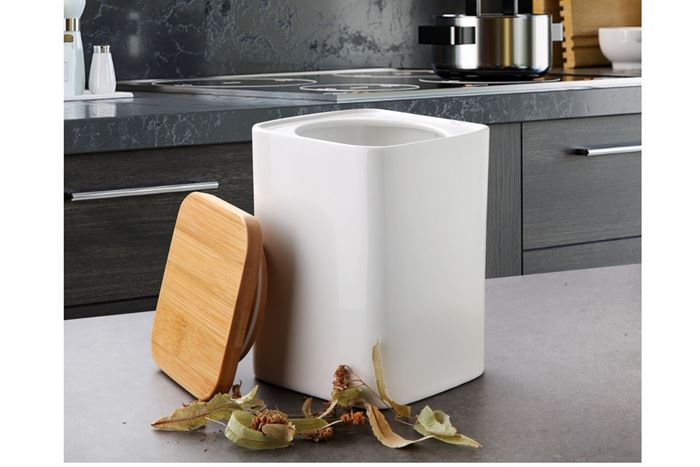 PORSELEN KAVANOZ 10,2X10,2X14,7 CM resmi