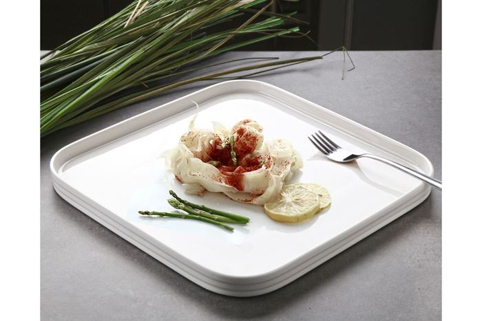 PORSELEN KARE TABAK 31X31X2,3 CM resmi