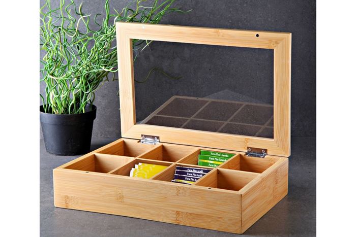 BAMBU ÇAY KUTUSU 30X20X7 CM resmi