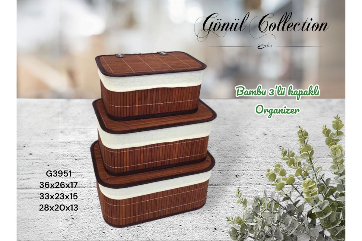 BAMBU 3LÜ KAPAKLI ORGANİZER resmi
