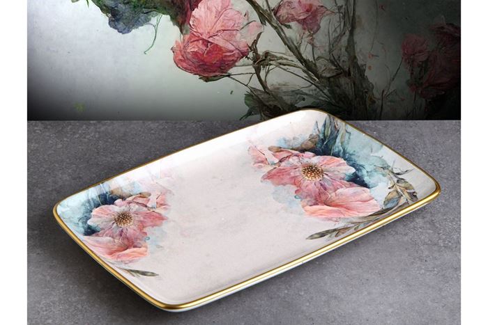 PINK SERAMİK ORDÖV TABAĞI resmi