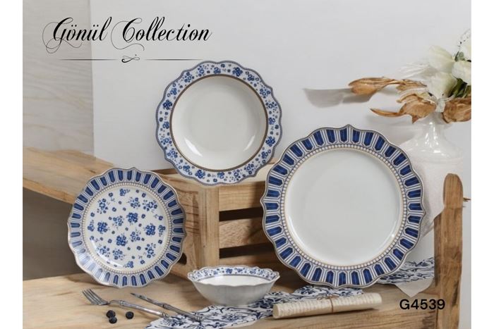 24 PARÇA STAR DESENLİ YEMEK TAKIMI resmi