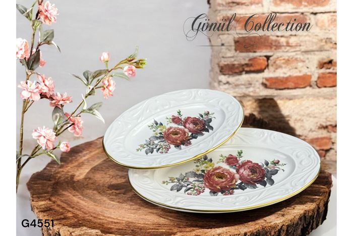 AMELIE SERAMİK 2Lİ KAYIK TABAK resmi