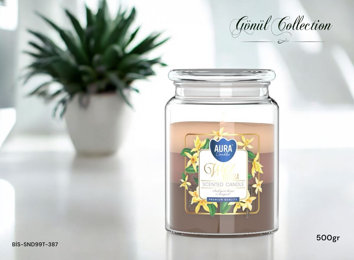 KAPAKLI KAVANOZ MUM VANILLA K:6 resmi