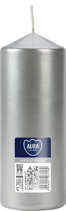 SİLİNDİR MUM 60X150 SILVER resmi