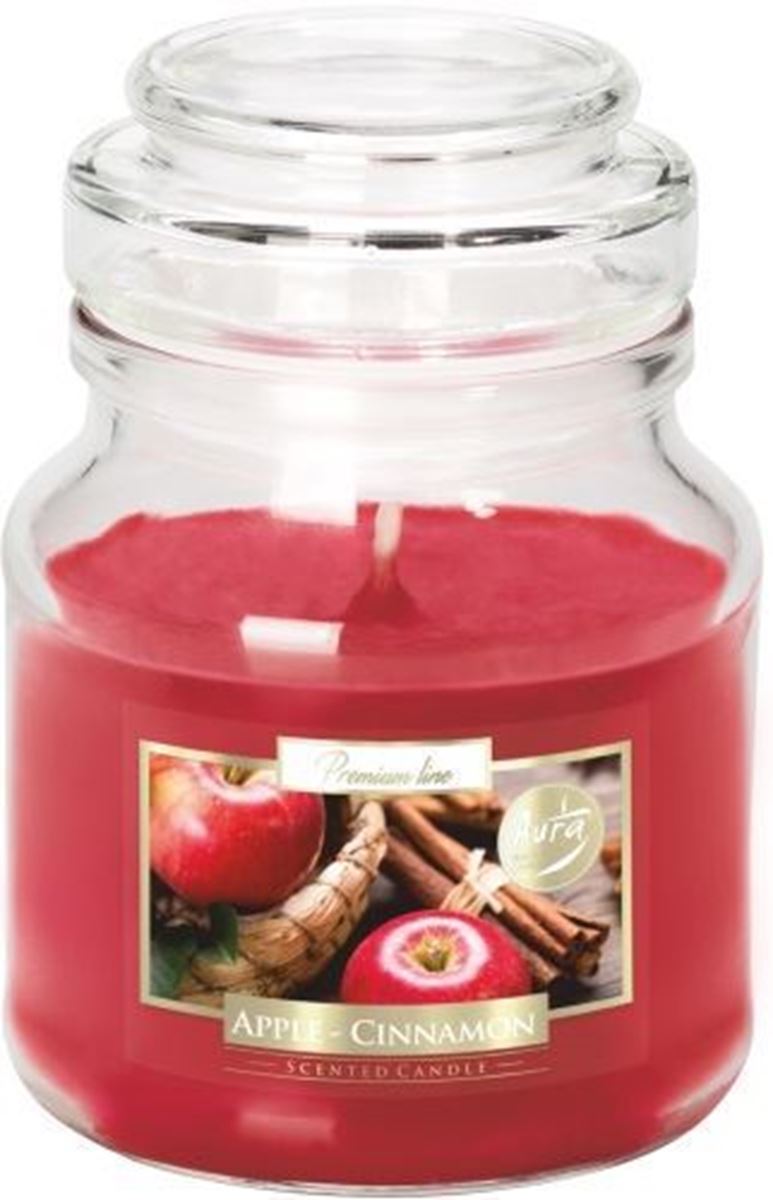 KAPAKLI KAVANOZ MUM APPLE CINNAMAON K:6 resmi