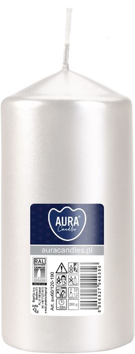 SİLİNDİR MUM 60X120 BEYAZ İNCİ K:6 resmi