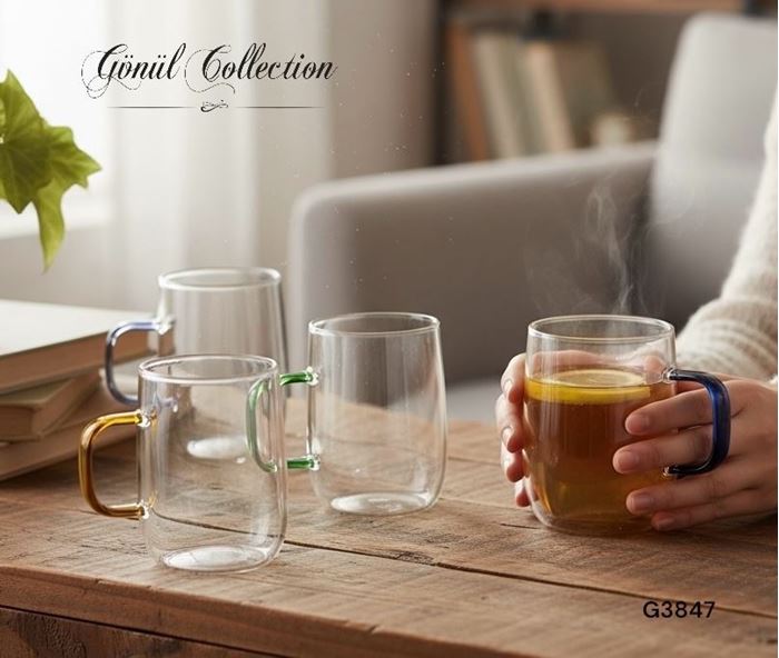 BOROSİLİKAT KUPA 380ML resmi