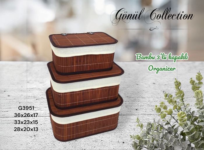 BAMBU 3LÜ KAPAKLI ORGANİZER resmi