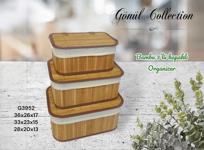 BAMBU 3LÜ KAPAKLI ORGANİZER resmi