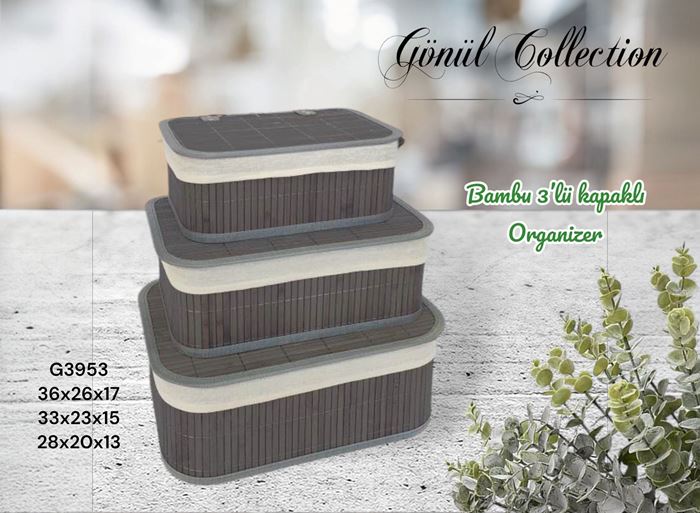 BAMBU 3LÜ KAPAKLI ORGANİZER resmi