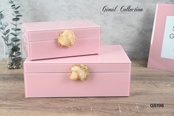 DEKORATİF CAM KUTU resmi