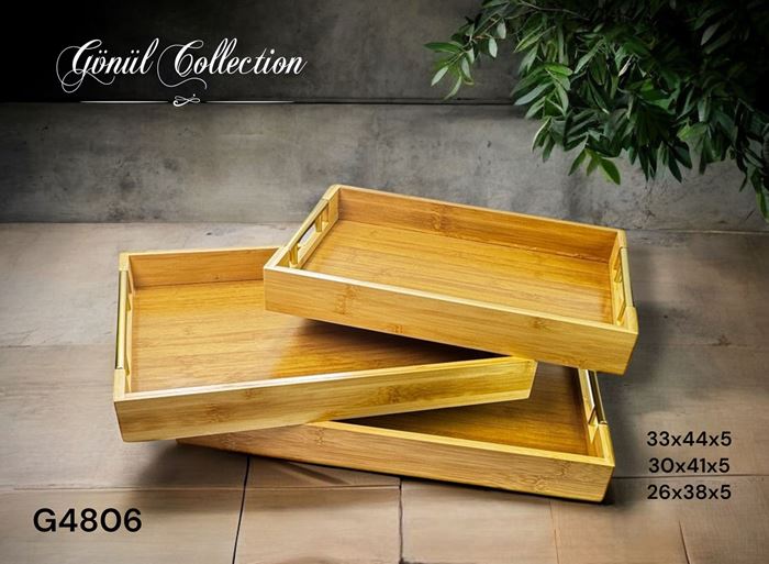 BAMBU 3LÜ TEPSİ resmi