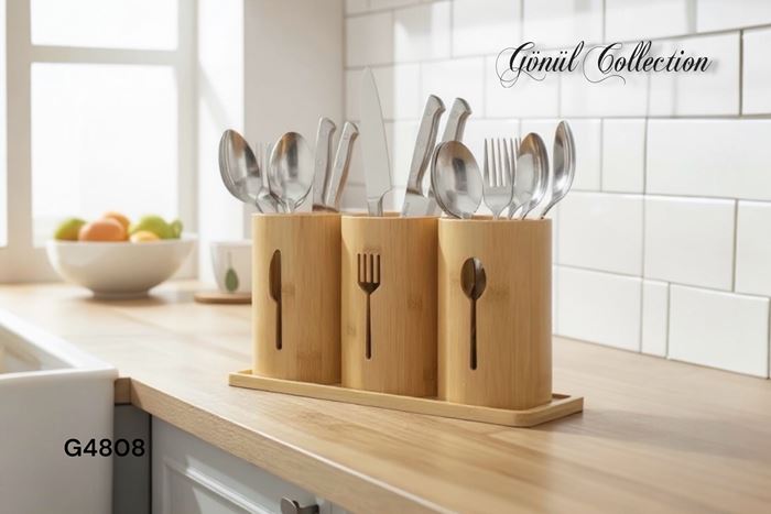 BAMBU 3LÜ KAŞIKLIK resmi