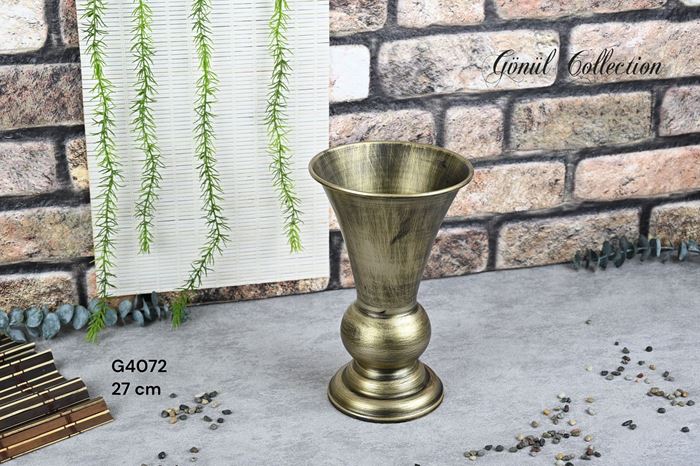 METAL VAZO 17.5X27.5CM SARI resmi