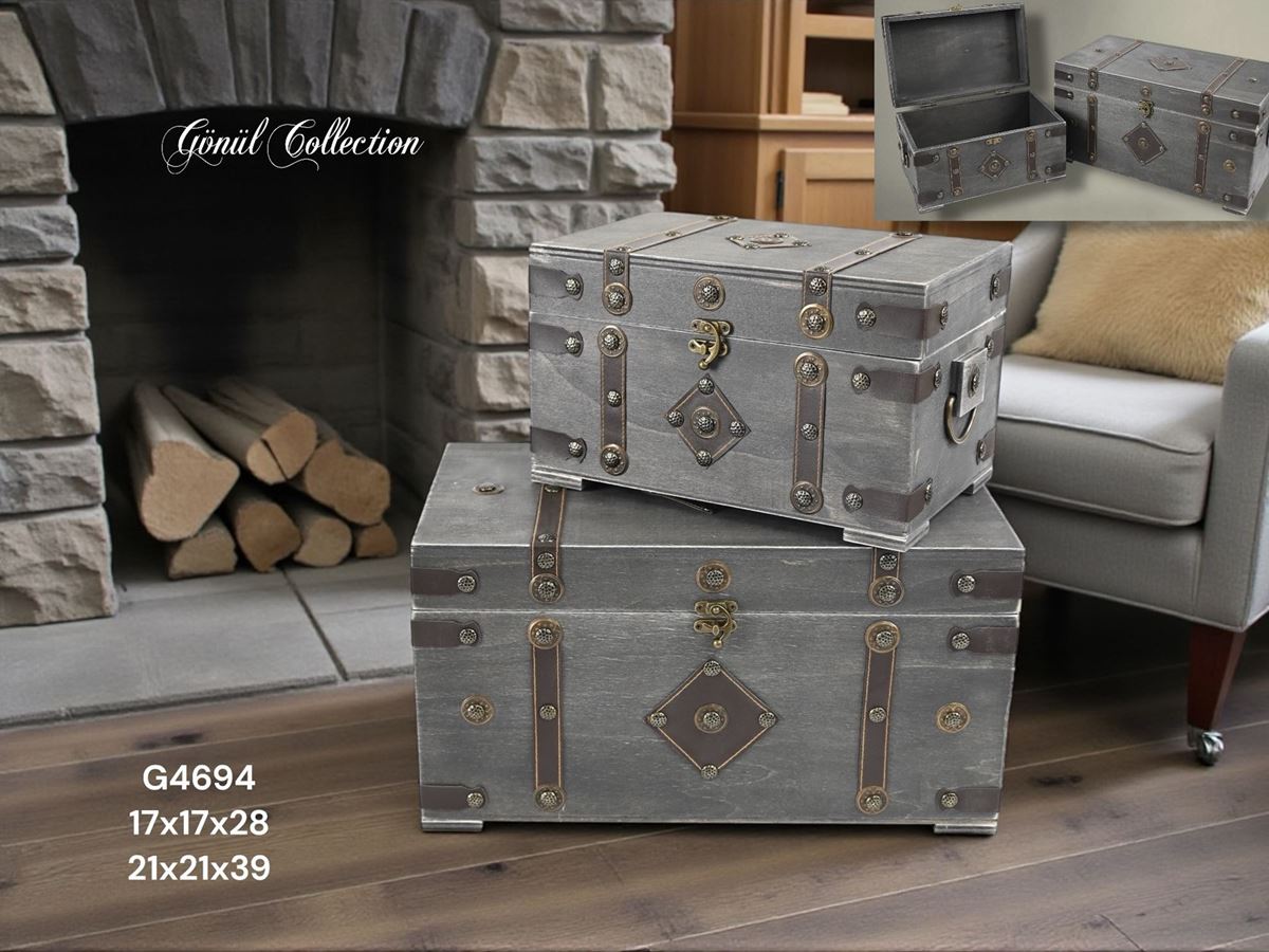 2Lİ AHŞAP SANDIK resmi