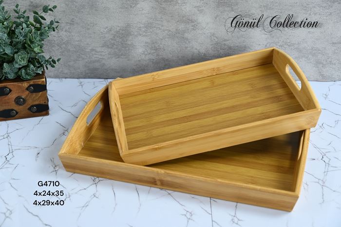 BAMBU 2Lİ TEPSİ resmi