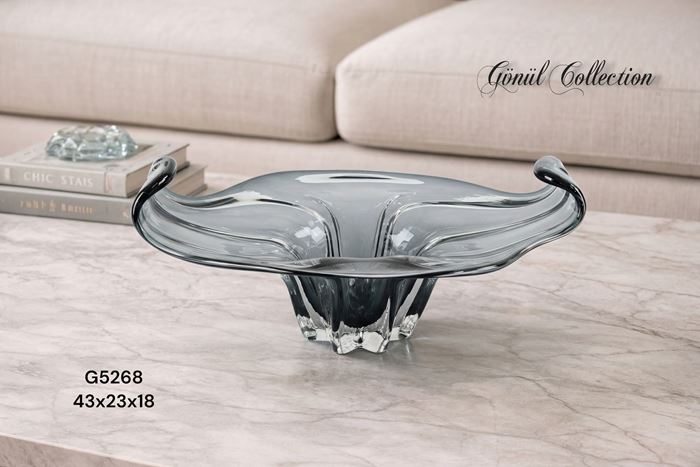 DEKORATİF CAM EŞYA 43X23X18CM resmi