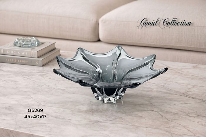 DEKORATİF CAM EŞYA 45X40X17CM resmi