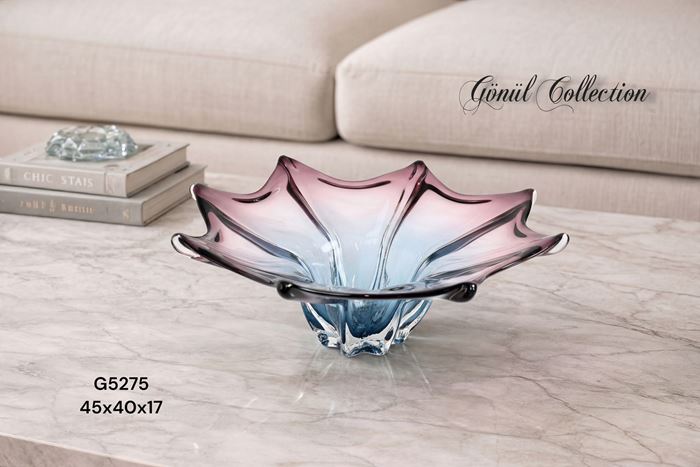 DEKORATİF CAM EŞYA 45X40X17 resmi