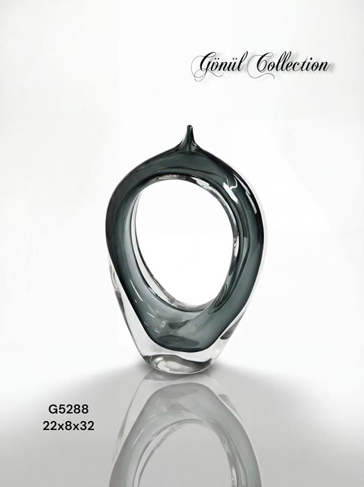 DEKORATİF CAM EŞYA 22X8X32CM resmi