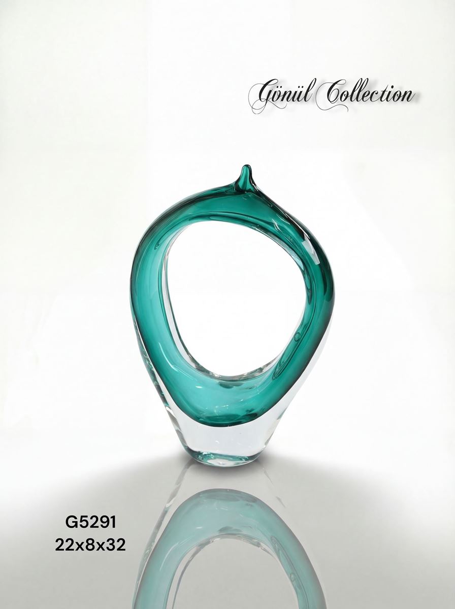 DEKORATİF CAM EŞYA 22X8X32CM resmi
