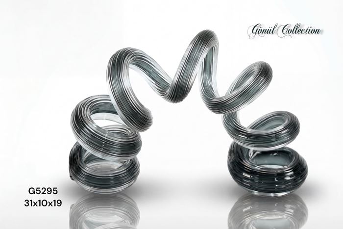 DEKORATİF CAM EŞYA 31X10X19.5 CM resmi