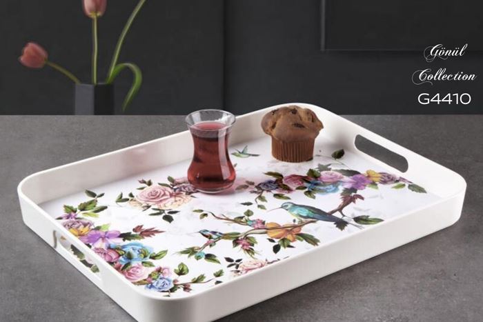 MELAMİN BÜYÜK TEPSİ FLORE (33X44) resmi