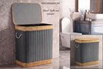 BAMBU ÇAMAŞIR SEPETİ 52X32X60CM resmi