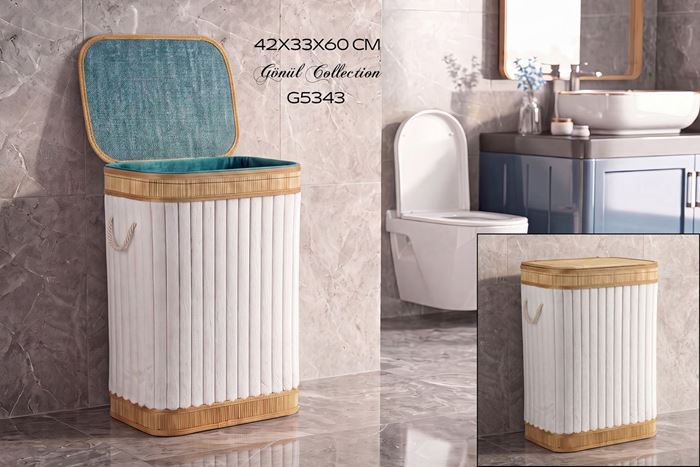 BAMBU ÇAMAŞIR SEPETİ 40X30X60 resmi