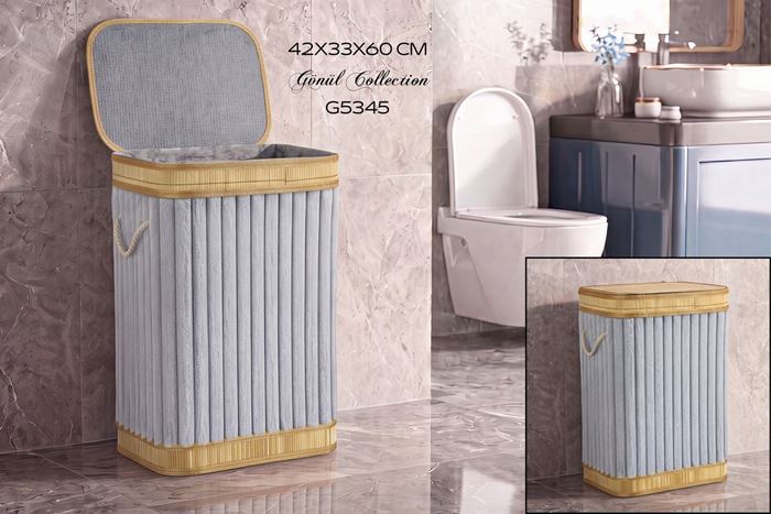 BAMBU ÇAMAŞIR SEPETİ 40X30X60 resmi