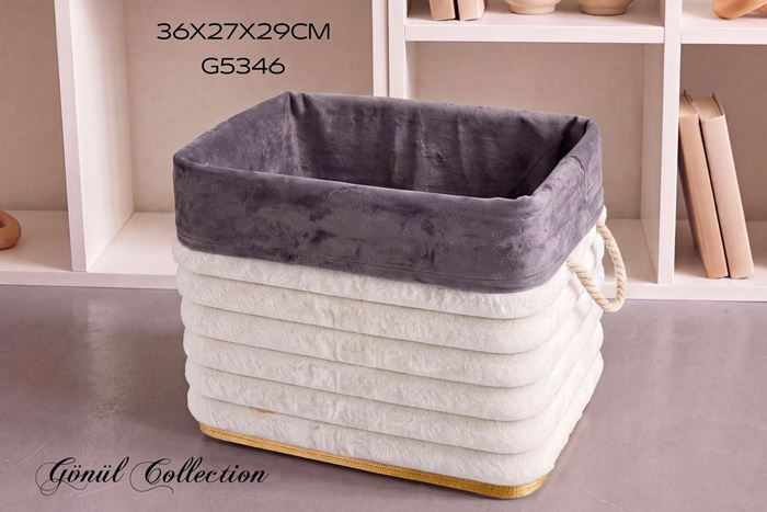 BAMBU ÇAMAŞIR SEPETİ 34X24X27CM resmi