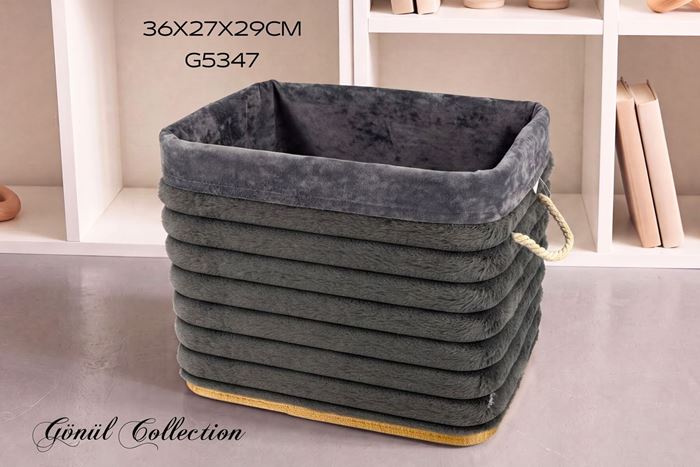 BAMBU ÇAMAŞIR SEPETİ 34X24X27CM resmi