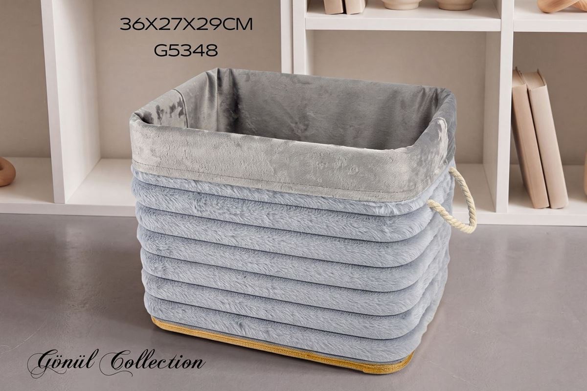 BAMBU ÇAMAŞIR SEPETİ 34X24X27CM resmi