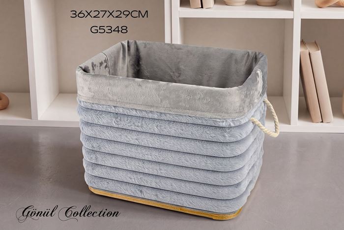 BAMBU ÇAMAŞIR SEPETİ 34X24X27CM resmi