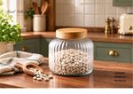 BAMBU KAPAKLI CAM KAVANOZ 3000ML resmi