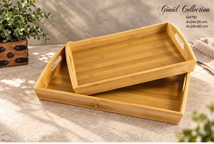 BAMBU 2Lİ TEPSİ resmi